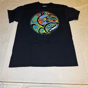 Northwest Black Tee with Colorful Graphic